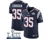 Limited Youth Keion Crossen New England Patriots Nike Team Color Super Bowl LIII Vapor Untouchable Jersey - Navy