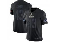 Limited Youth Nate Ebner New England Patriots Nike Jersey - Black Impact Vapor Untouchable