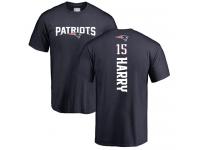 Men #15 N'Keal Harry Navy Blue Football Backer New England Patriots T-Shirt