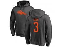 Men #3 Drew Lock Ash Football One Color Denver Broncos Pullover Hoodie