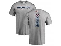 Men #66 Dalton Risner Ash Football Backer Denver Broncos T-Shirt