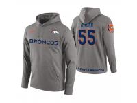 Men Denver Broncos #55 Bradley Chubb Gray Circuit Wordmark Pullover Hoodie