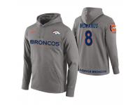 Men Denver Broncos #8 Brandon McManus Gray Circuit Wordmark Pullover Hoodie