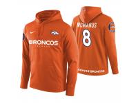 Men Denver Broncos #8 Brandon McManus Orange Circuit Wordmark Pullover Hoodie