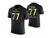 Men Denver Broncos Billy Turner #77 Metall Dark Golden Special Limited Edition With Message T-Shirt