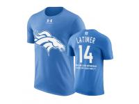 Men Denver Broncos Cody Latimer #14 Powder Blue Father Day Gift With Message T-Shirt