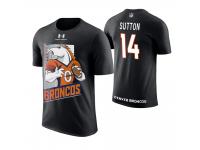 Men Denver Broncos Courtland Sutton #14 Black Cartoon And Comic Artistic Painting T-Shirt