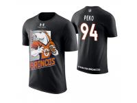 Men Denver Broncos Domata Peko #94 Black Cartoon And Comic Artistic Painting T-Shirt