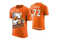 Men Denver Broncos Garett Bolles #72 Orange Cartoon And Comic Artistic Painting T-Shirt