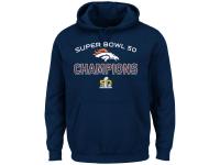 Men Denver Broncos Majestic Super Bowl 50 Champions Beyond Victory Hoodie - Navy