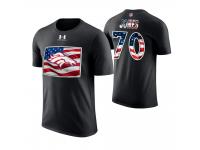 Men Denver Broncos Sam Jones #70 Stars and Stripes 2018 Independence Day American Flag T-Shirt