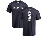 Men Isaiah Wynn Navy Blue Nike NFL New England Patriots T-Shirt Backer #76