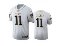 Men Julian Edelman Patriots White 100th Season Golden Edition Jersey