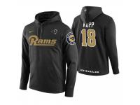 Men Los Angeles Rams #18 Cooper Kupp Black Circuit Wordmark Pullover Hoodie