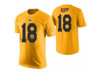 Men Los Angeles Rams #18 Cooper Kupp Gold Color Rush Player Pride Performance T-Shirt