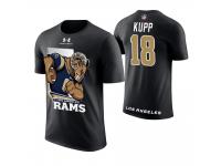 Men Los Angeles Rams Cooper Kupp #18 Black Cartoon And Comic Artistic Painting T-Shirt