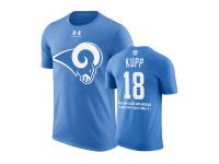 Men Los Angeles Rams Cooper Kupp #18 Powder Blue Father Day Gift With Message T-Shirt