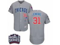 Men Majestic Chicago Cubs #31 Fergie Jenkins Grey 2016 World Series Bound Flexbase Authentic Collection MLB Jersey