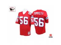 Men Mitchell and Ness New England Patriots 56 Andre Tippett Red Authentic Throwback NFL Jersey