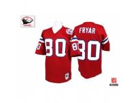 Men Mitchell And Ness New England Patriots 80 Irving Fryar Red Authentic Throwback NFL Jersey