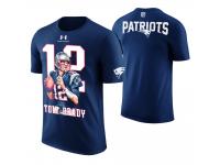 Men New England Patriots #12 Tom Brady 2018 Top Players Silhouette Navy T-Shirt