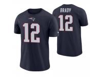 Men New England Patriots #12 Tom Brady Navy Color Rush Player Pride T-Shirt