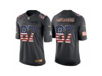 Men New England Patriots #87 Rob Gronkowski Anthracite Salute to Service USA Flag Fashion Jersey