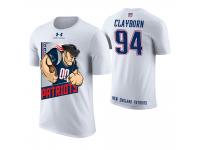 Men New England Patriots Adrian Clayborn #94 White Cartoon And Comic Artistic Painting T-Shirt