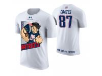 Men New England Patriots Ben Coates #87 White Cartoon And Comic Artistic Painting Retired Player T-Shirt