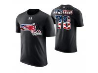 Men New England Patriots Bruce Armstrong #78 Stars and Stripes 2018 Independence Day American Flag Retired Player T-Shirt