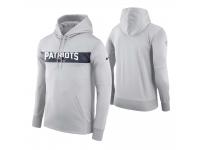 Men New England Patriots Gray Sideline Team Performance Pullover Hoodie