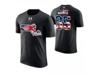 Men New England Patriots Jim Nance #35 Stars and Stripes 2018 Independence Day American Flag Retired Player T-Shirt