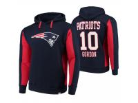 Men New England Patriots Josh Gordon Navy Team Iconic Pullover Hoodie