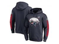 Men New England Patriots Pro Line Super Bowl LI Champions Confetti Pullover Hoodie - Navy