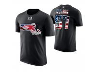 Men New England Patriots Steve Nelson #57 Stars and Stripes 2018 Independence Day American Flag Retired Player T-Shirt