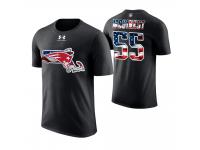 Men New England Patriots Willie McGinest #55 Stars and Stripes 2018 Independence Day American Flag Retired Player T-Shirt