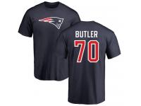 Men Nike Adam Butler Navy Blue Name & Number Logo - NFL New England Patriots #70 T-Shirt