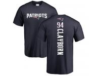 Men Nike Adrian Clayborn Navy Blue Backer - NFL New England Patriots #94 T-Shirt