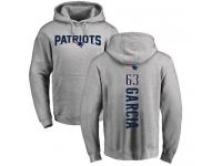 Men Nike Antonio Garcia Ash Backer - NFL New England Patriots #63 Pullover Hoodie