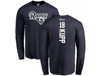 Men Nike Cooper Kupp Navy Blue Backer - NFL Los Angeles Rams #18 Long Sleeve T-Shirt