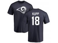 Men Nike Cooper Kupp Navy Blue Name & Number Logo - NFL Los Angeles Rams #18 T-Shirt