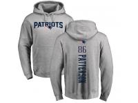 Men Nike Cordarrelle Patterson Ash Backer - NFL New England Patriots #86 Pullover Hoodie