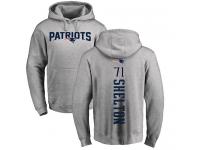 Men Nike Danny Shelton Ash Backer - NFL New England Patriots #71 Pullover Hoodie