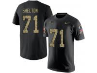 Men Nike Danny Shelton Black Camo Salute to Service - NFL New England Patriots #71 T-Shirt