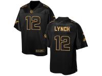 Men Nike Denver Broncos #12 Paxton Lynch Pro Line Black Gold Collection Jersey