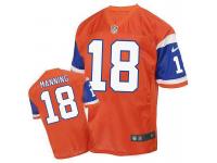 Men Nike Denver Broncos #18 Peyton Manning Game Orange Jersey