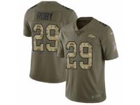 Men Nike Denver Broncos #29 Bradley Roby Limited Olive/Camo 2017 Salute to Service NFL Jersey