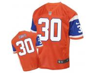 Men Nike Denver Broncos #30 David Bruton Game Orange Jersey