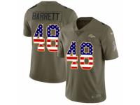 Men Nike Denver Broncos #48 Shaquil Barrett Limited Olive/USA Flag 2017 Salute to Service NFL Jersey