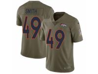 Men Nike Denver Broncos #49 Dennis Smith Limited Olive 2017 Salute to Service NFL Jersey